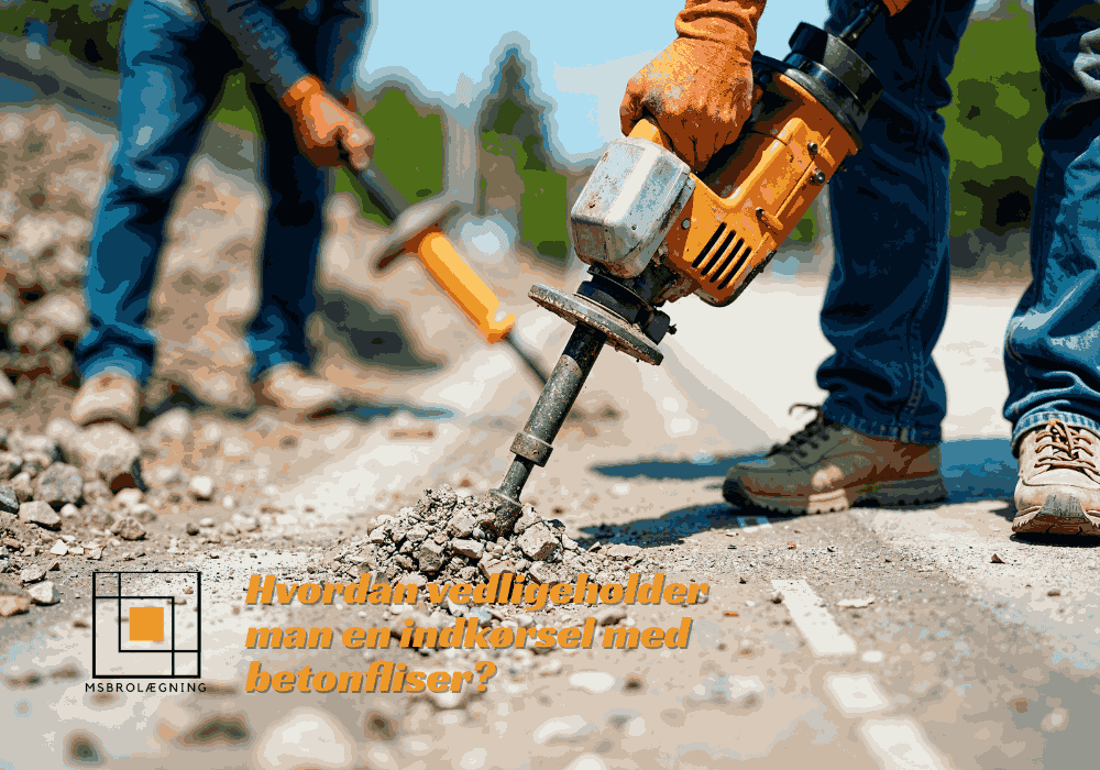 Hvordan vedligeholder man en indkørsel med betonfliser?