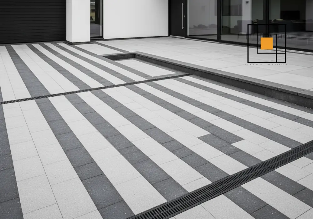 Sådan får du en elegant overgang mellem indkørsel og terrasse