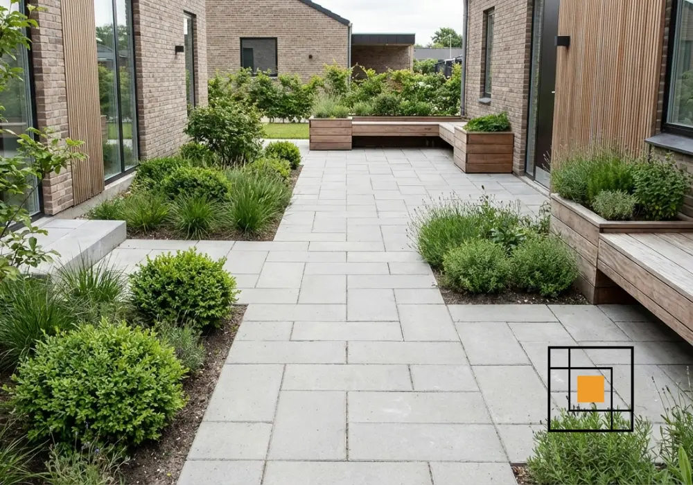 De bedste løsninger til små haver med flisebelægning