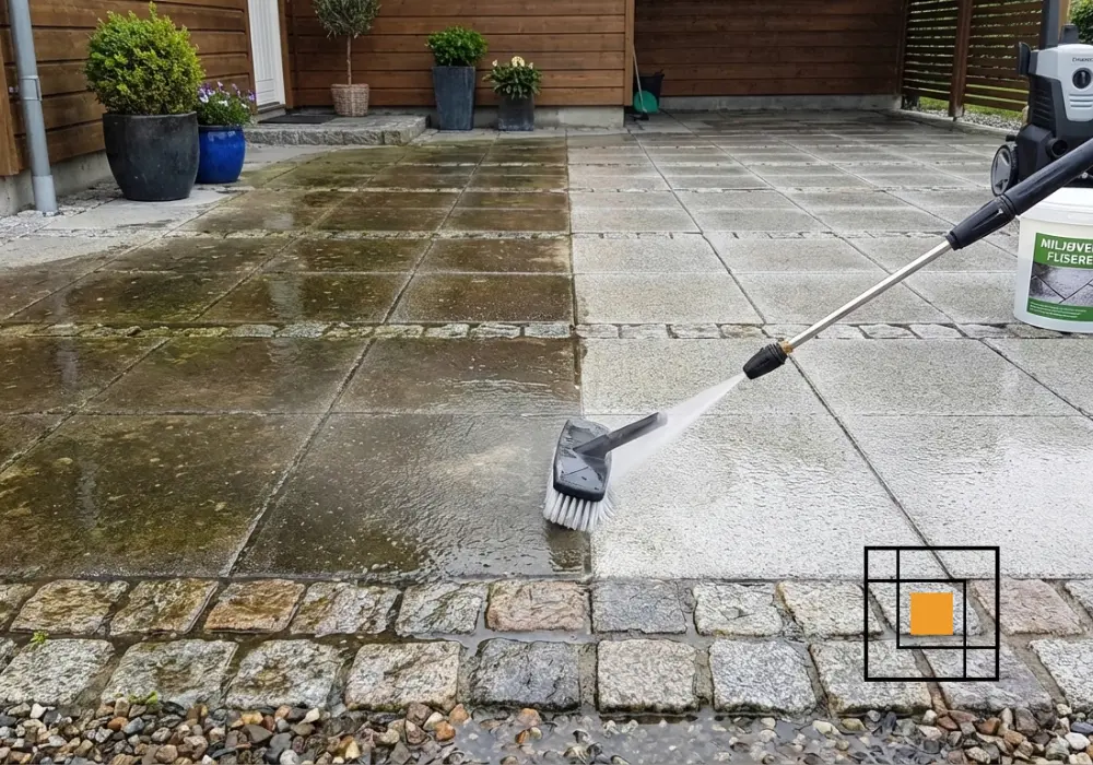 Hvordan du fjerner alger og mos uden at skade stenene