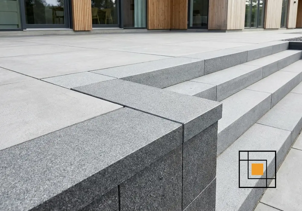 Sådan kombinerer du trapper og flisebelægning elegant